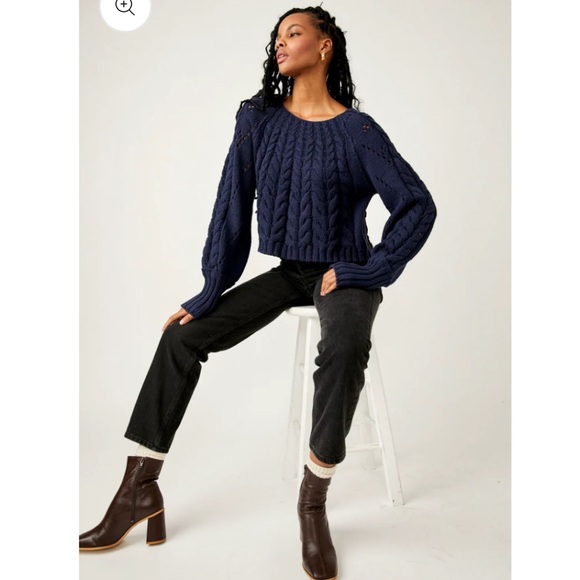 FREE PEOPLE Sandre
Pullover OB1757383 Blue size Medium M NWOT $148 - Picture 7 of 16